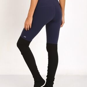 Alo Yoga Navy and Black Leggings